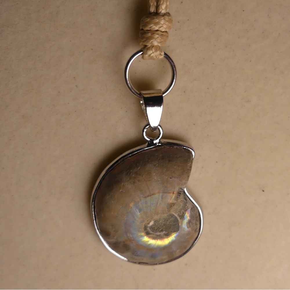 Aura Ammonite Pendant on Adjustable Rope - Picture 7 of 7